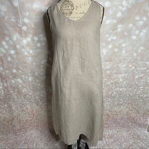 𝅺PUREJILL 100% Linen Sleeveless Asymmetrical Dress